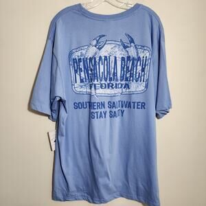 Spicy Tuna NWT Pensacola Beach Florida Stay salty crab graphic tshirt men's 2XL